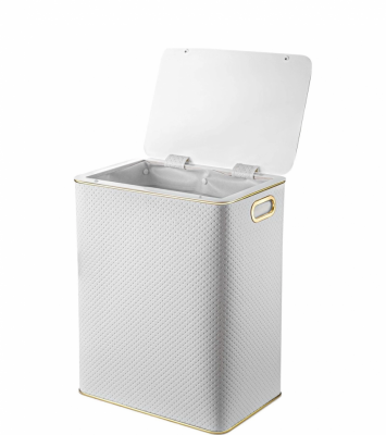 Geralis PWG-S PUNTO корзина для белья белая, кант золото, большая