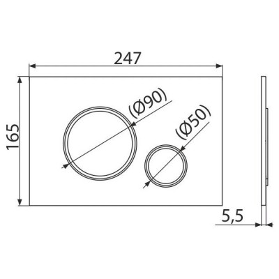 Кнопка смыва AlcaPlast Thin белый (M770)