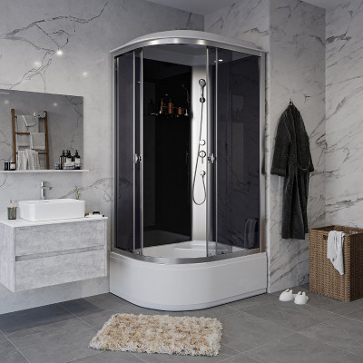 Душевая кабина Niagara Eco 100x80 R E100/80/40R/TN асимметричная