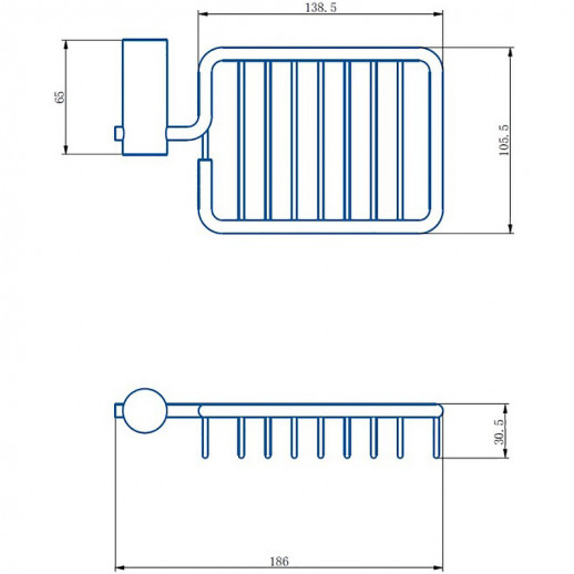 Мыльница Haiba HB8402-1 (нерж сталь)