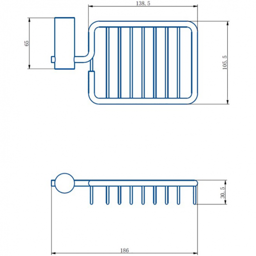 Мыльница Haiba HB8402-1 (нерж сталь)