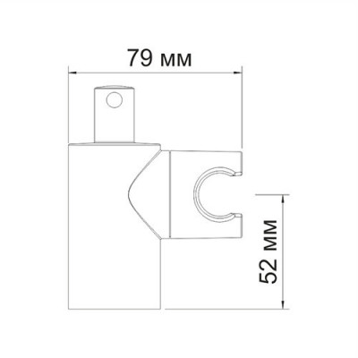 WasserKRAFT A013 держатель лейки с крючком настенный, хром