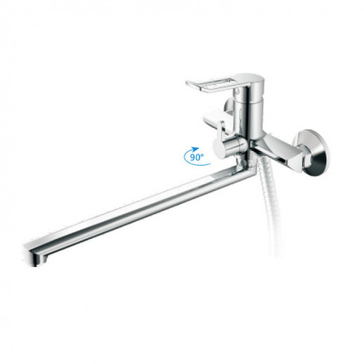 Смеситель для ванны Haiba HB22556 универсальный с душевым гарнитуром (латунь) хром