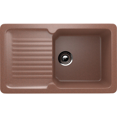 Кухонная мойка Ulgran Classic U-506-302 прямоугольная 770х495х220 одна чаша с правым крылом песочная