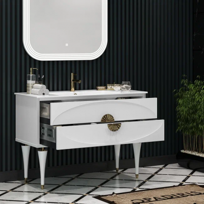 Opadiris Ибица 120 напольный комплект мебели, белый/золото