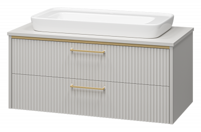 Тумба под раковину Brevita Elche 100 подвесная серый кашемир ELC-01100-0502Я