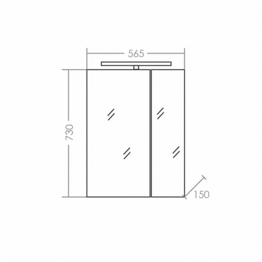 Зеркальный шкаф СаНта "Стандарт-60" свет