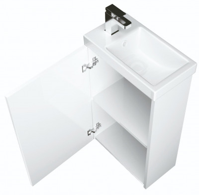 Тумба под раковину 1Marka Ноктюрн 40П 1д, мдф, Белый глянец 246х390х650 (У37625)