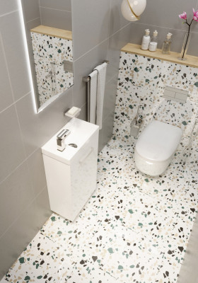 Тумба под раковину 1Marka Ноктюрн 40П 1д, мдф, Белый глянец 246х390х650 (У37625)