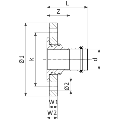 Viega Фланцевый переход Sanpress