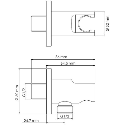 Шланговое подключение WasserKRAFT A099 хром
