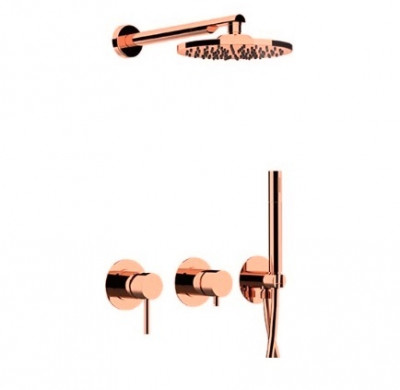 Душевая система - комплект со смесителем X STYLE Розовое золото X96S02ORL Remer