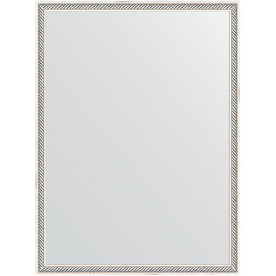 Зеркало настенное Evoform Definite 78х58 BY 0639 в багетной раме Витое серебро 28 мм