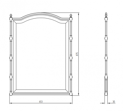 MIGLIORE Mirella 17361 зеркало, медь