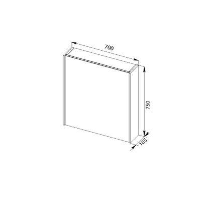 Aquanet Латина 70 00179997 зеркало, белый