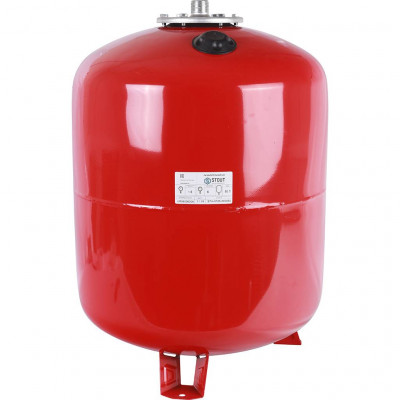 Расширительный бак на отопление 80 л. красный  STOUT (STH-0006-000080)