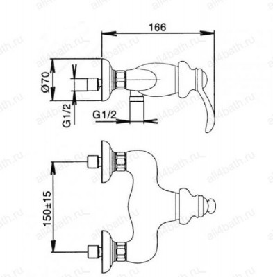 JACOB DELAFON Fairfax E71095-CP смеситель для душа