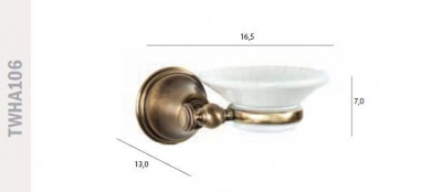 Tiffany World Harmony TWHA106br мыльница подвесная керамическая, бронза