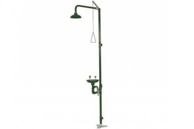 Аварийный душ из нержавеющей стали с раковиной для промывки глаз Nofer SC 700 SS