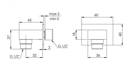Remer 309W Подключение для душевого шланга (хром)