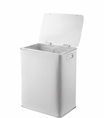 Geralis PWH-S PUNTO корзина для белья белая, кант хром, большая