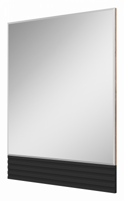 Зеркало подвесное в ванную Brevita Dakota 800x1000 прямоугольное черный, темное дерево (DAK-02080)
