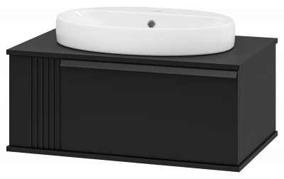 Тумба под раковину подвесная Brevita Savoy 800x500x336 черный (SAV-09080-0301Я)