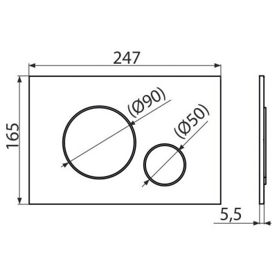 Кнопка смыва AlcaPlast Thin хром-глянец (M671)