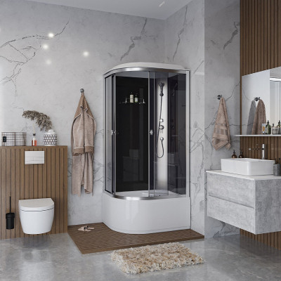 Душевая кабина Niagara Eco 90x80 R E90/80/40R/TN асимметричная