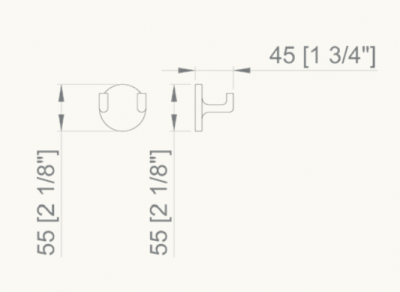 NOFER Hotel 16419.B крючок двойной, глянцевый