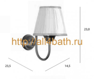 Tiffany World Harmony TWHA029 br + TWHA14-01.50 bi/oro светильник настенный, основание: бронза, абажур: белый золото