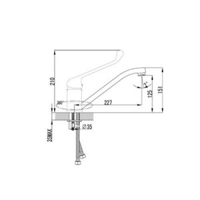 Lemark Projekt LM4604C смеситель для кухни/умывальника, хром