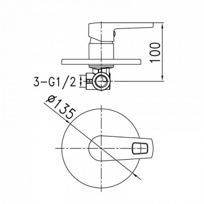 Смеситель для душа IDDIS Runo (RUNSB00i66), дизайн современный