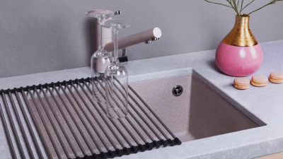 Ролл-мат для мойки св.золото черн. силикон ROLL-01-LG (4997001)