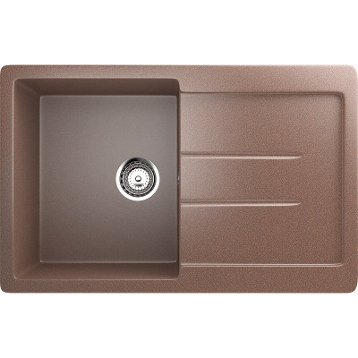 Кухонная мойка Ulgran Classic U-507-302 прямоугольная 770х495х190 одна чаша с правым крылом песочная