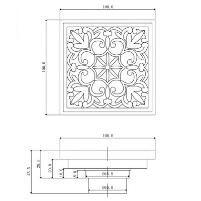 VERAGIO CANYON VR.CAN-2047.BR сливной трап d40, бронза