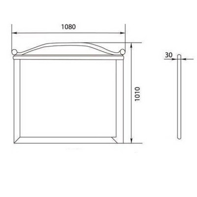 Demax Неаполь 120 зеркало, белый
