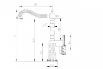 Zorg Antic A 109K-BR смеситель для кухни, бронза