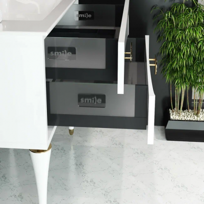 Opadiris Ибица 90 напольный комплект мебели, белый/золото