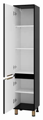 Шкаф пенал Brevita Enfida 35 универсальный левый черный ENF-05035-020L