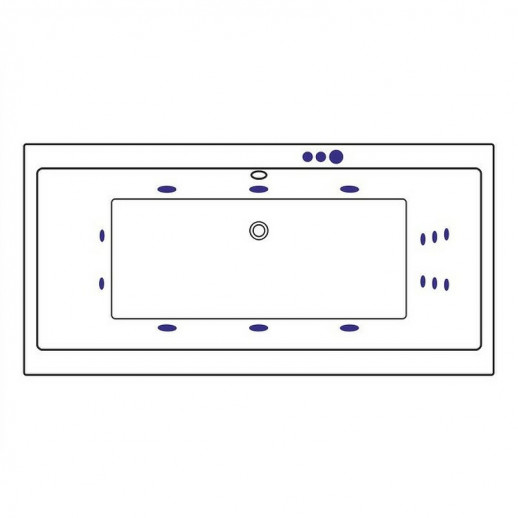 Ванна акриловая Excellent Pryzmat 180x80 WAEX.PRY18.SMART.BR с гидромассажем прямоугольная