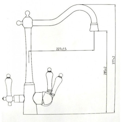 KAISER Vincent 31844-2 black смеситель для кухни под фильтр, черный мрамор