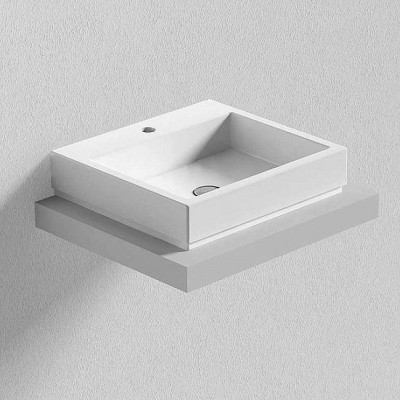 Раковина накладная Bien Infinitum 50 INLG05001VD1W5000 белая прямоугольная