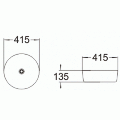 Раковина SantiLine 42 SL-1054MB Черная матовая Накладная Круглая
