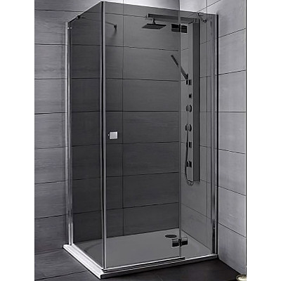 Душевой уголок Radaway Almatea KDJ 90x90 R 32102-01-05NR графит профиль хром квадратный правый