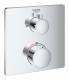 Термостатический смеситель для ванны GROHE Grohtherm с переключателем на 2 положения ванна-душ, квадратная розетка, хром (24080000)  (24080000)