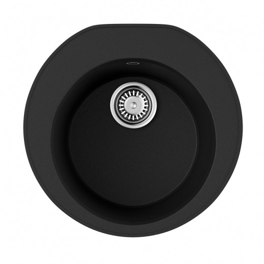 Мойка Omoikiri круглая 505х490 мм Miya 50R-BL Tetogranit, черный (4993502)