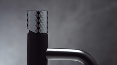 Смеситель для раковины Boheme Stick 122-CRG высокий, хром/золото