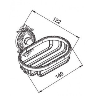 Hayta Gabriel Antic Brass 13904/VBR мыльница-решетка с настенным держателем, античная бронза
