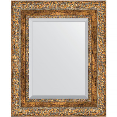 Зеркало настенное Evoform Exclusive 55х45 BY 3358 с фацетом в багетной раме Виньетка античная бронза 85 мм